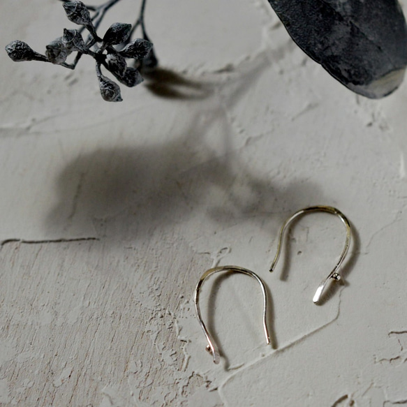 "morning dew"silver pierced earrings 第1張的照片