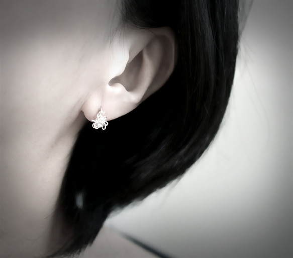 "amami" star candy silver　pierced earrings 第3張的照片