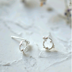 "amaoto"small silver earrings 第1張的照片