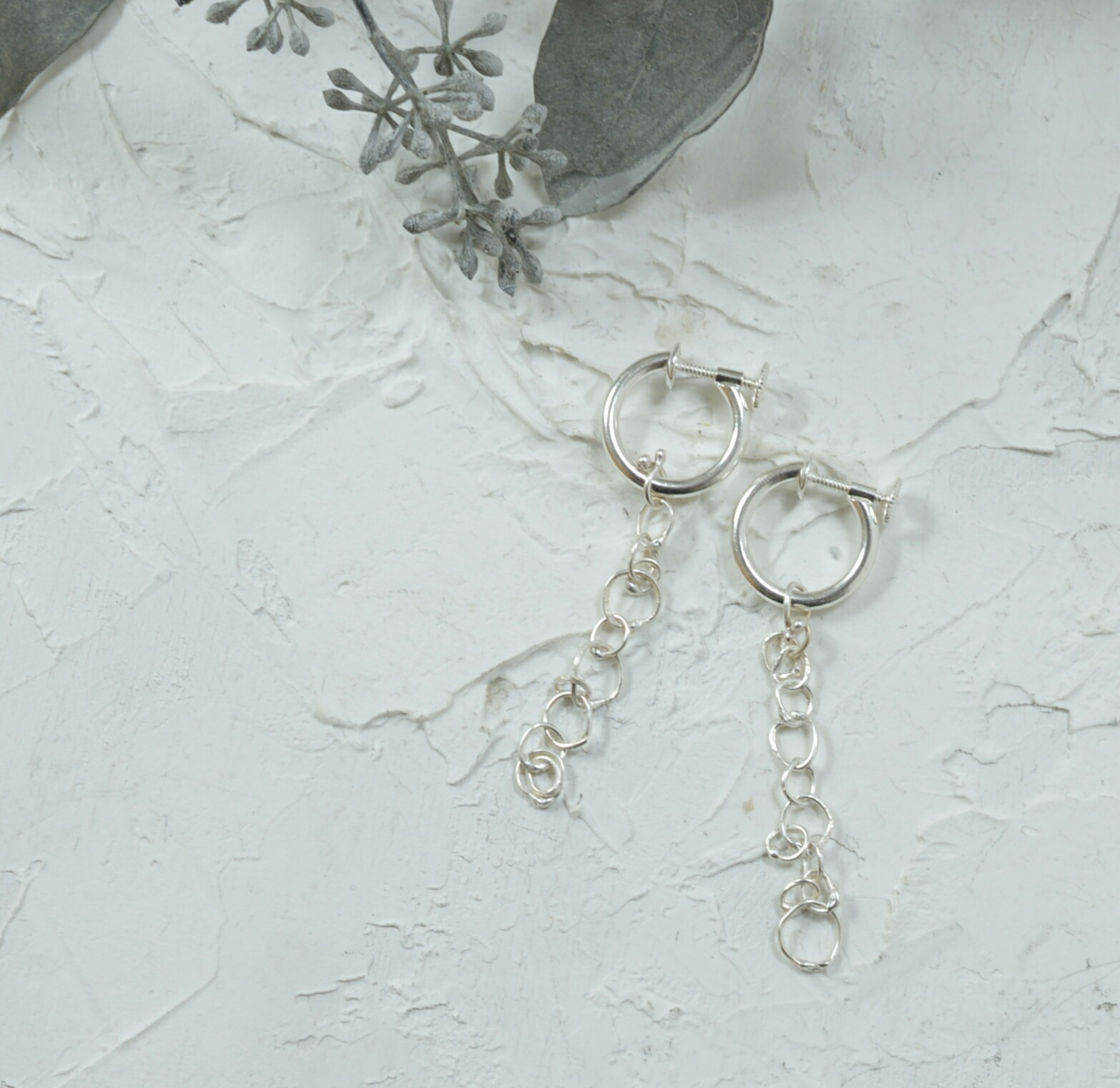 つぶ　シルバーイヤリング【受注制作】