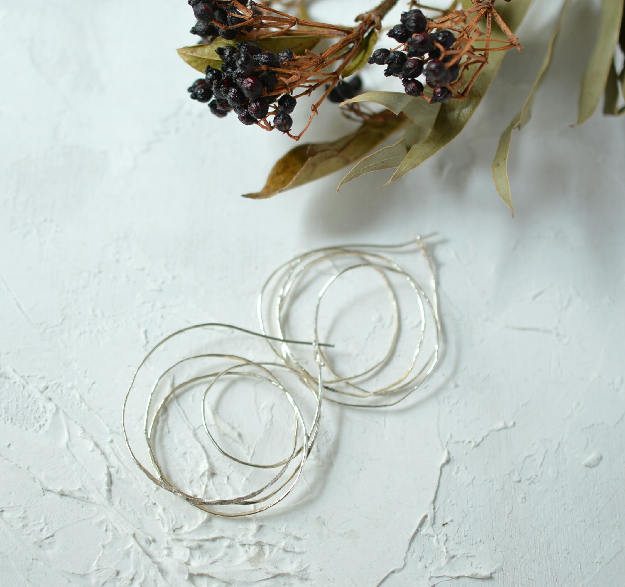 かぜ　ニュアンス　フープピアス　【受注制作　Creema限定】