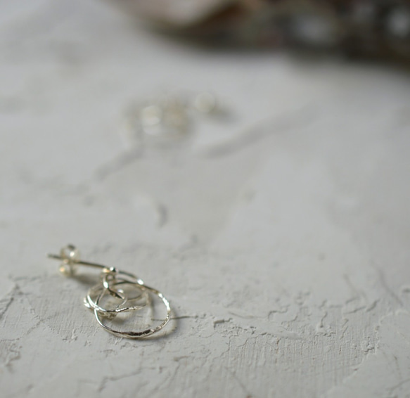 "kemuri"silver pierced earrings 第3張的照片