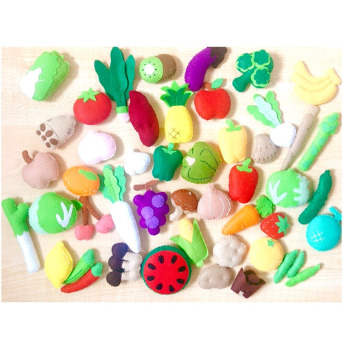 みぃ。フェルト 野菜 果物 おままごと フェルト おままごと 八百屋さんセットA 野菜 おもちゃ ギフト