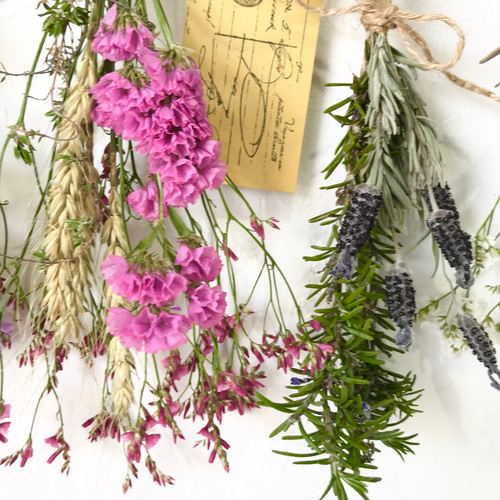 香り立つ無農薬 ローズマリーの木でできたガーランド ハーブと