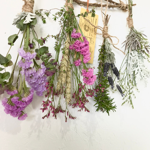 香り立つ無農薬 ローズマリーの木でできたガーランド ハーブと