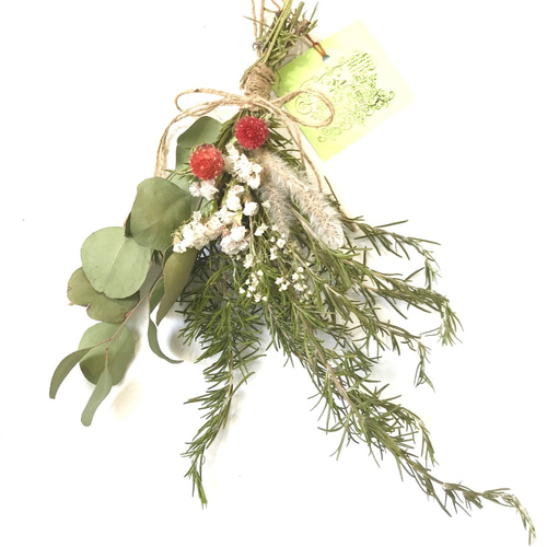 香り立つ無農薬 ローズマリーとユーカリのハーブスワッグ ドライ