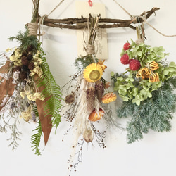 ドライフラワーリース　〜ハーブとベリーの爽やかな香り〜　フラワーインテリア ドライフラワーリース 〜ハーブとベリーの爽やかな香り〜 フラワー