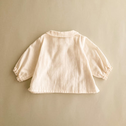 【受注制作】-first- オーガニックコットン はじめてのドレスシャツ(50〜70 長袖) 4枚目の画像
