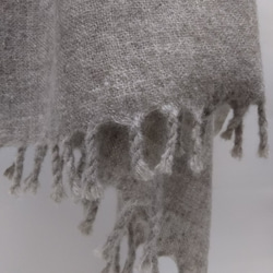 手紡ぎ 手織り マフラー  チュラル 10枚目の画像