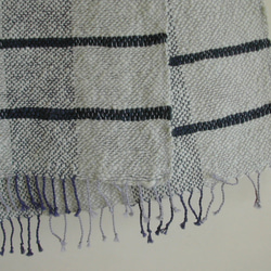 手織り コットンストール ガラ紡 6枚目の画像