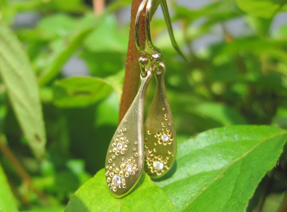 変形雫ピアス（雨垂）