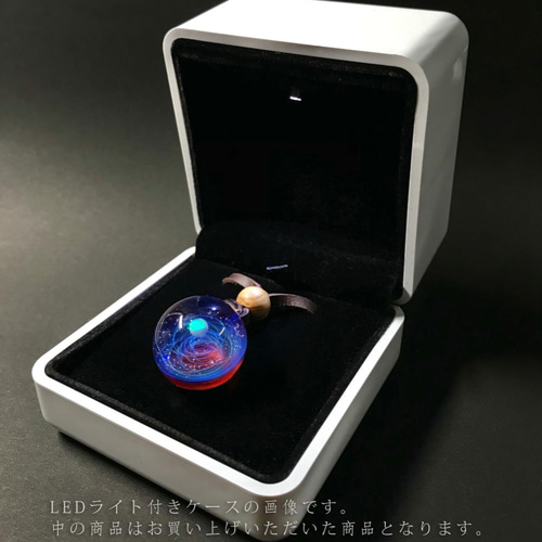 Starry Night 宇宙ガラスペンダント (22mm 螺旋状銀河） no.959