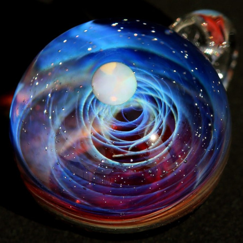 宇宙ガラス 「宙 ガラス ペンダント 03 オパール なし ケース