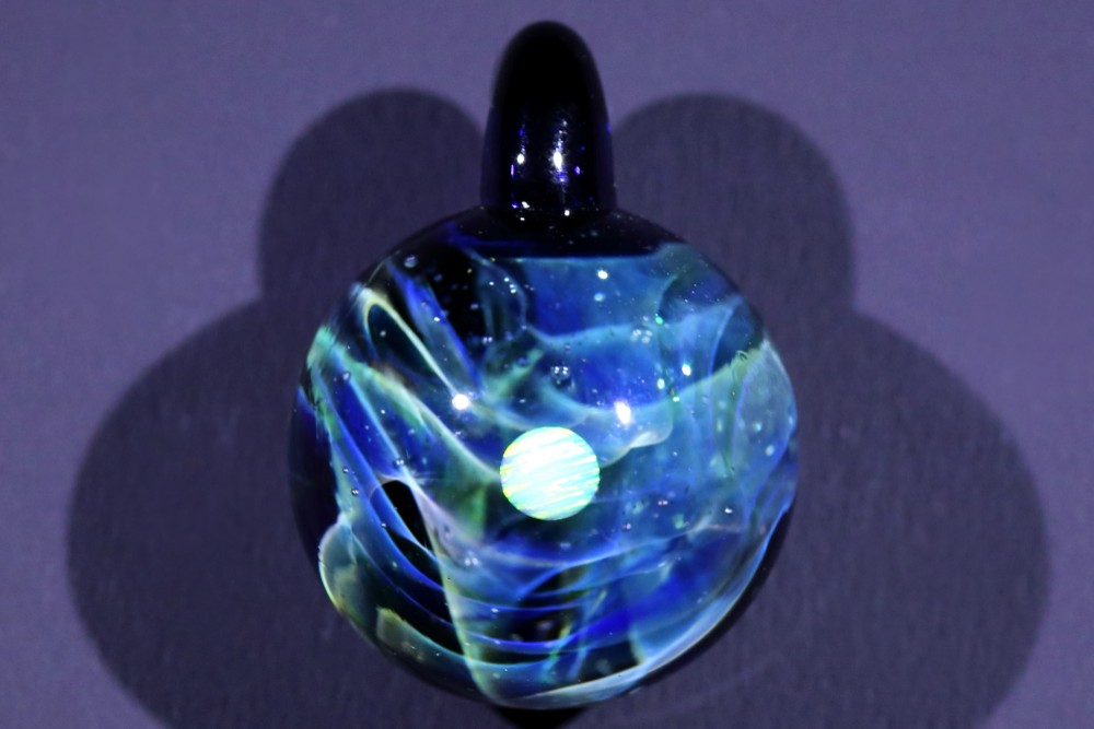 オーロラガラスペンダント (21mｍ） no.916