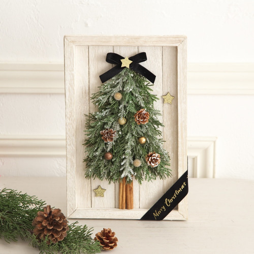 2021クリスマス早割』ナチュラルフレームツリー アートフラワー el