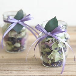 ラベンダーポプリ ガラスミニボトル入り3個 ハンドメイド 富良野ラベンダーボトル ミニ ＊ ガラスボトルアレンジ / ドライ