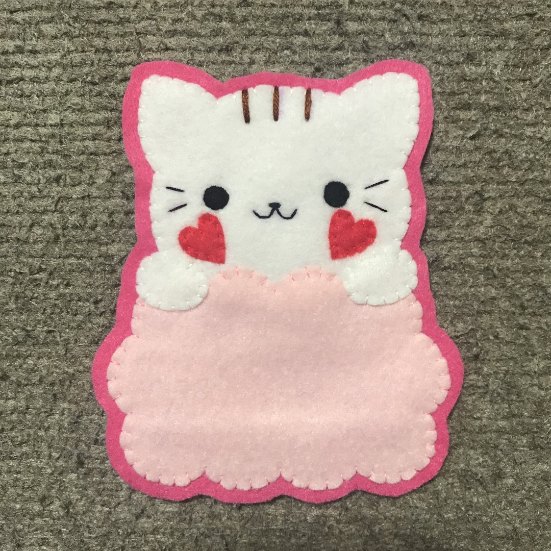 フェルト 名札 ねこ ワッペン・アップリケ さわ 通販 10783687