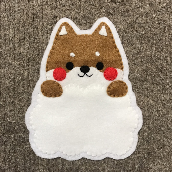 フェルト 名札 柴犬 ワッペン・アップリケ さわ 通販｜Creema