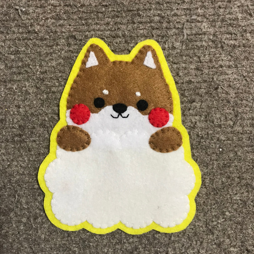 フェルト 名札 柴犬 ワッペン・アップリケ さわ 通販 10896612｜Creema