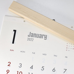 カレンダー 2024・木製壁掛けカレンダー（SQ／メープル） 4枚目の画像