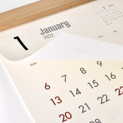 カレンダー 2024・木製壁掛けカレンダー（SQ／ビーチ） 6枚目の画像