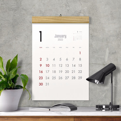 カレンダー 2024・木製壁掛けカレンダー（A3／オーク） 3枚目の画像