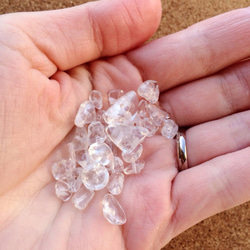 10g】水晶穴あきさざれチップ天然石パワーストーンセット 穴あり