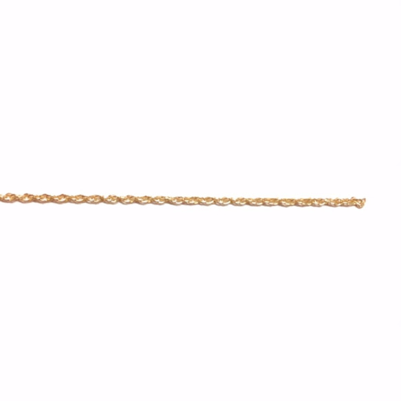 【幅1.7mm】14KGFゴールドフィルド金張りロープチェーン 2枚目の画像