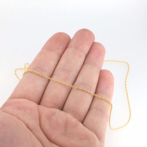 半額ストア 幅1.2mm】14kgf製ゴールドフィルド金張りロープチェーン アクセサリー