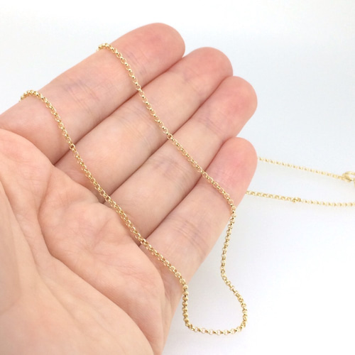 幅1.6mm/40cm】14KGF ゴールドフィルド ロロチェーン ネックレス