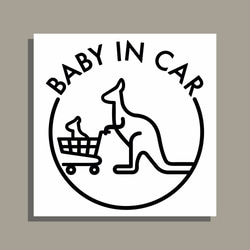 車用 BABY IN CAR ステッカー 1枚目の画像