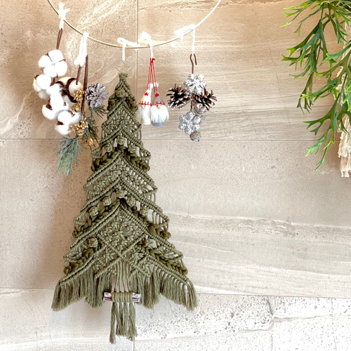 ☆Xmas tree マクラメタペストリー ミニ☆