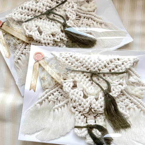 ☆マクラメタペストリー Xmas tree☆デザインa その他インテリア雑貨  