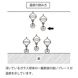 名入れ ガリレオ温度計 木製 ガラス ネーム 誕生日 退職 卒業 プレゼント 8枚目の画像