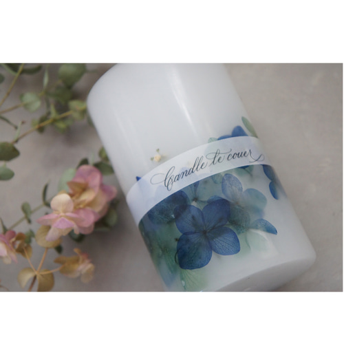 紫陽花のボタニカルキャンドル☆インテリア・ギフトにも☆送料お値引き