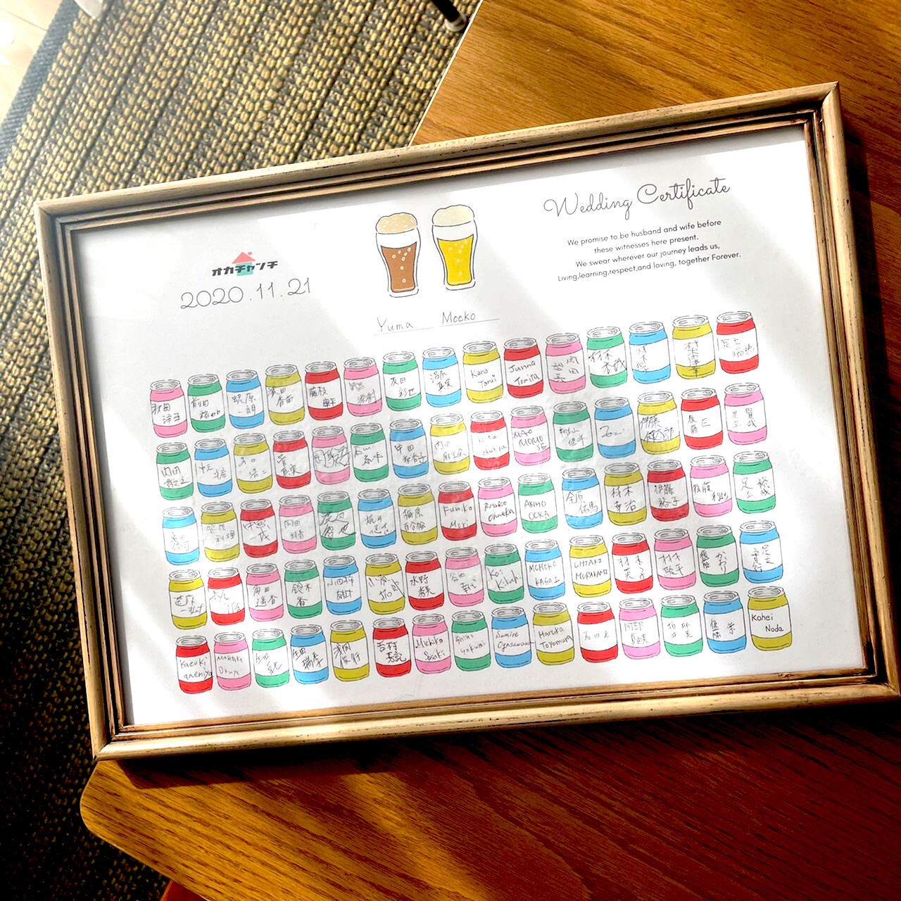 【完全オリジナル】結婚証明書&芳名帳 4,260円