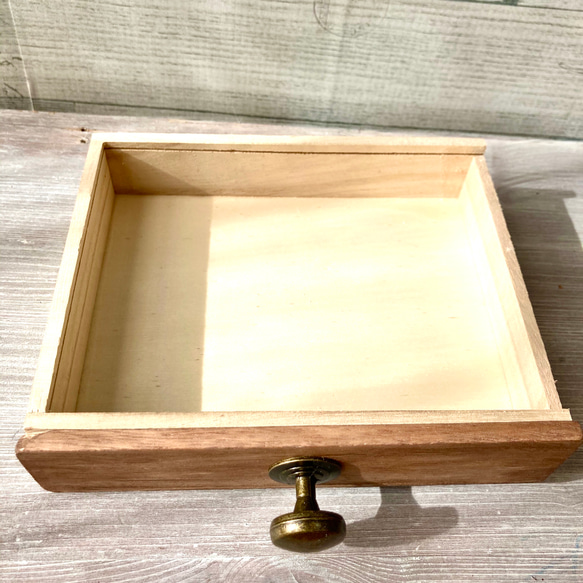 ジュエリーボックス　シャビー　木製 2段 小引き出し アクセサリーボックス　アクセサリー収納 白 3枚目の画像
