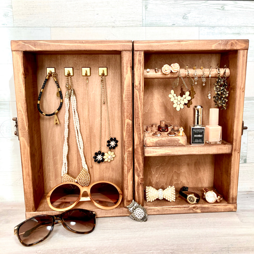 木製 アクセサリーホルダー ディスプレイ ☆vintage調☆ No.445 リング