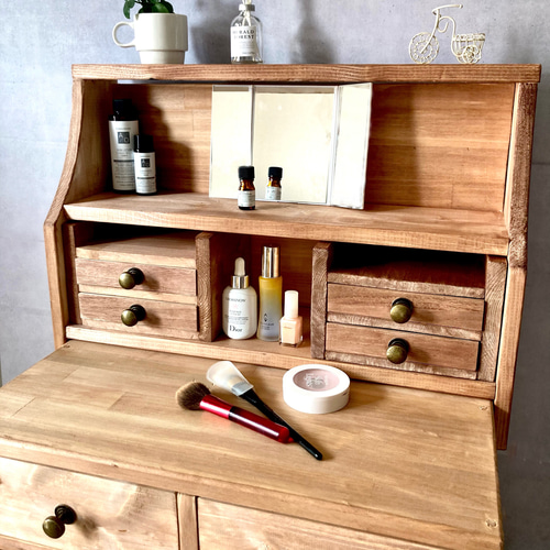 【ダークブラウン】パソコンデスク 引き出し付き　収納台　ミシン台 学習机 勉強机 安い 価格家具・インテリア - 【ダークブラウン】パソコンデスク