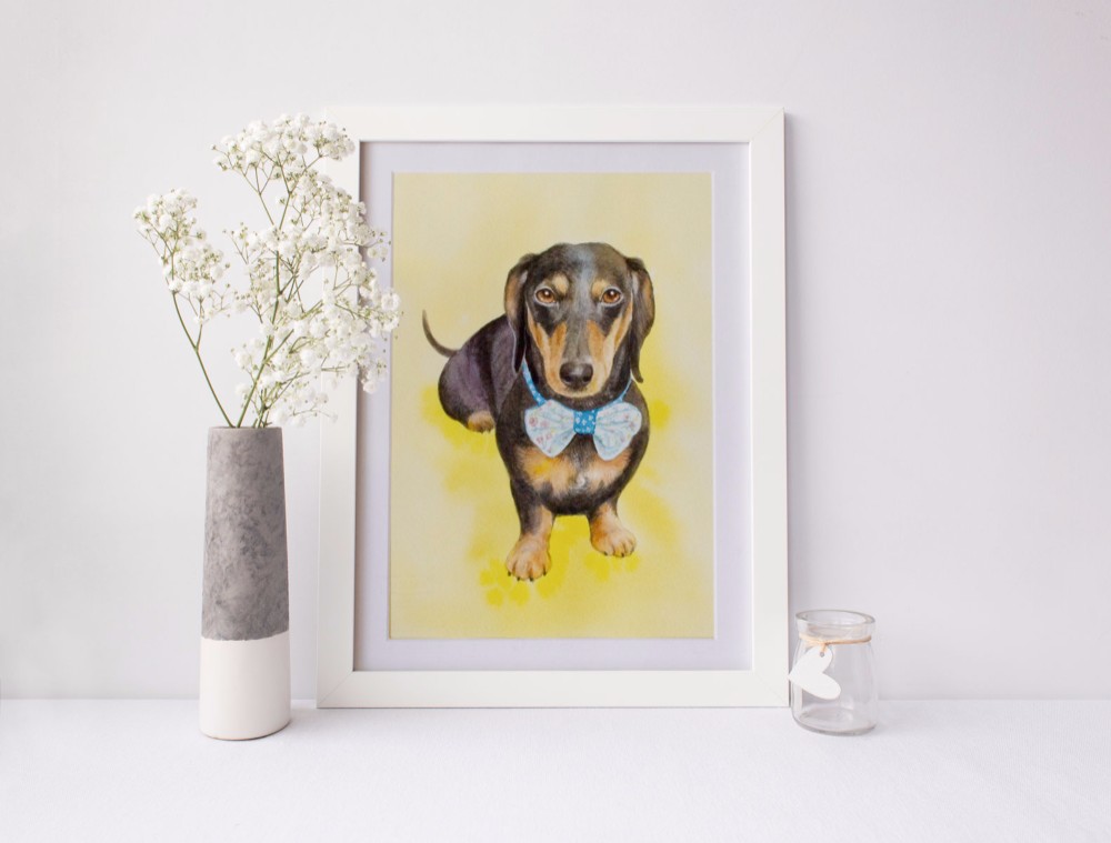 ペット 肖像画 水彩画 オーダーメイド 絵画 petamore 通販
