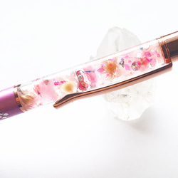 《Sold》『魔法使いの魔法ペン〜ふわり花咲く桜の魔法〜』プリザーブドフラワーとクリスタルのハーバリウムボールペン 3枚目の画像