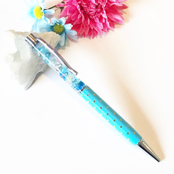 《Sold*》『魔法使いの魔法ペン〜アリスの純真の魔法〜』プリザーブドフラワーとクリスタルのハーバリウムボールペン 1枚目の画像
