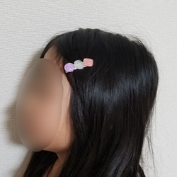 (送料無料)並び替え自由なドロップヘアクリップ 5枚目の画像