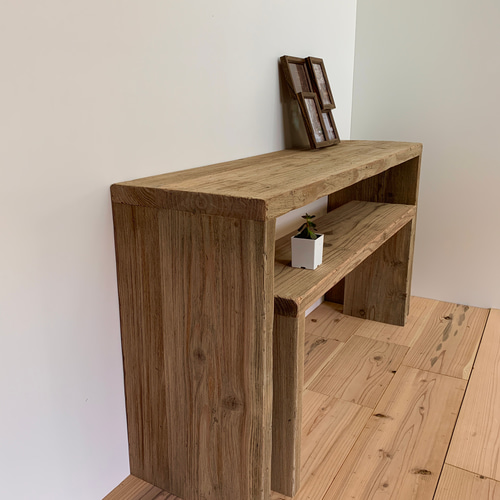 古材 テーブルとベンチのセット 机・デスク 龍木工(wood craft -ryu