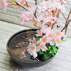 置物　水辺の風景　錦鯉　桜　和雑貨　インテリア雑貨　植物雑貨　受注製作 10枚目の画像