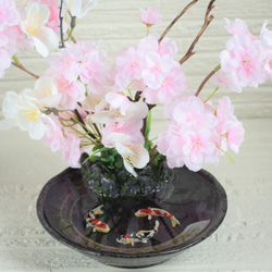 置物　水辺の風景　錦鯉　桜　和雑貨　インテリア雑貨　植物雑貨　受注製作 7枚目の画像