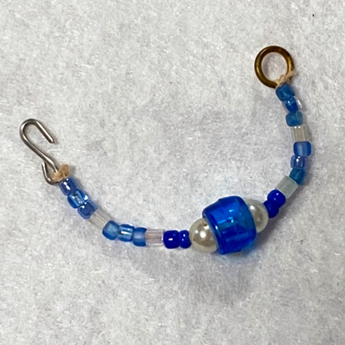 N050 リカちゃん ネックレス ピアス 5点セット ハンドメイド リボン 青色 N050 リカちゃん ネックレス ピアス 5点セット ハンドメイド