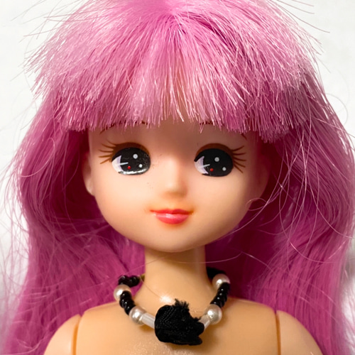380リカちゃん ヘアピンピアスセット（お花・桃）○○0730