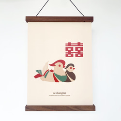 鴛鴦インテリアポスター 中華でナチュラルなインテリア “de shanghai” 1枚目の画像