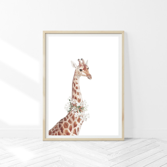 キリン アートポスター (03_giraffe) タペストリー・壁掛け Aina